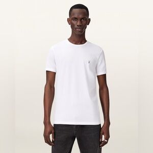 All Saints TONIC CREW NECK White Short Sleeve Tee size small
